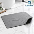 roeepause™ InstantDry Flexible Diatomite Bath Runner | 10-Second Rapid Desiccation Nanoporous Mineral Mat with Rollable Composite Core & Bionic Anti-Slip Base